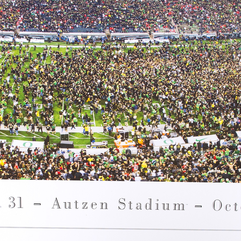 Autzen Stadium, Posters, Gifts, Football, Blakeway, Storm the Field, Panorama, Tubed, 903243